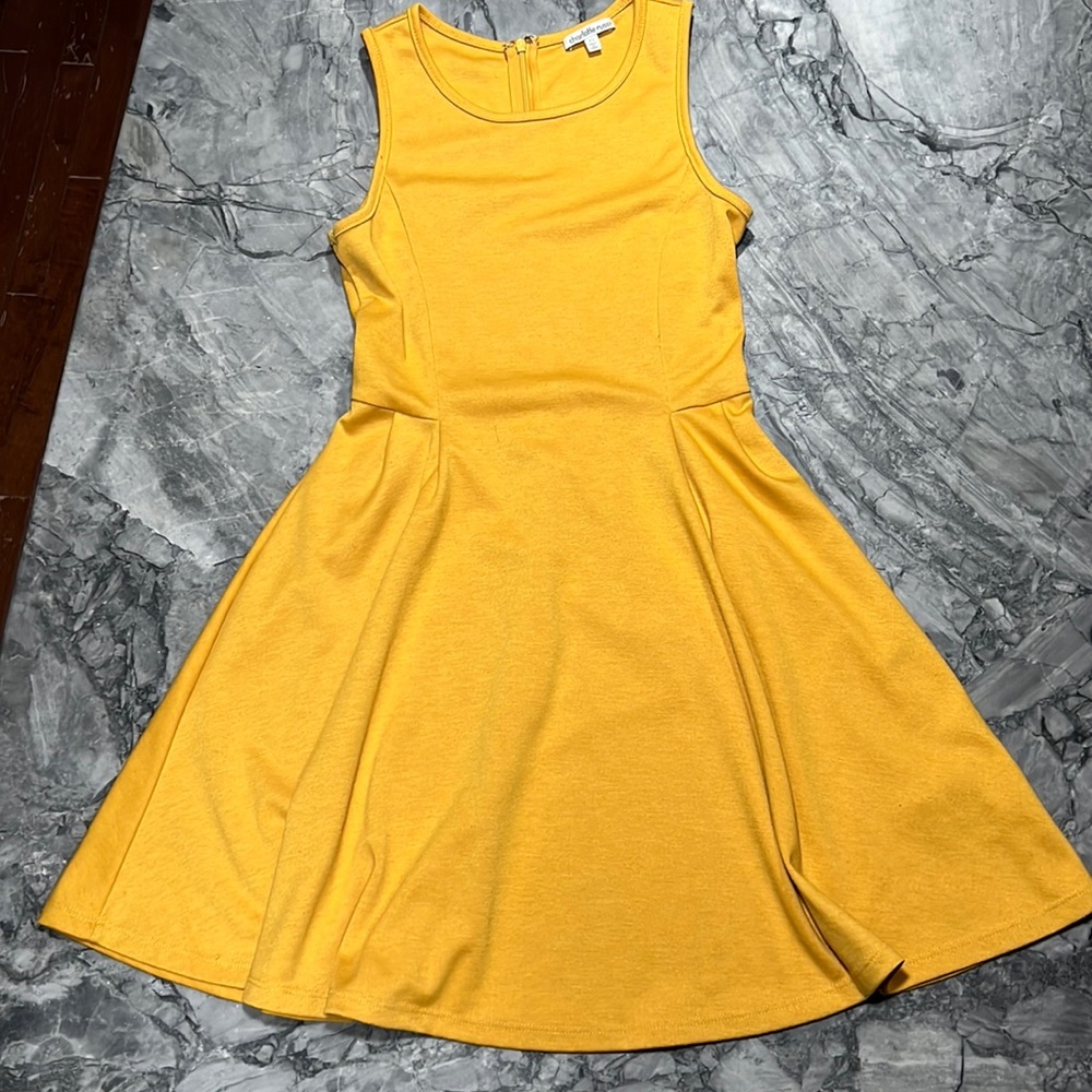 Golden Yellow Skater Dress